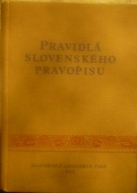 Pravidlá slovenského pravopisu /1953/