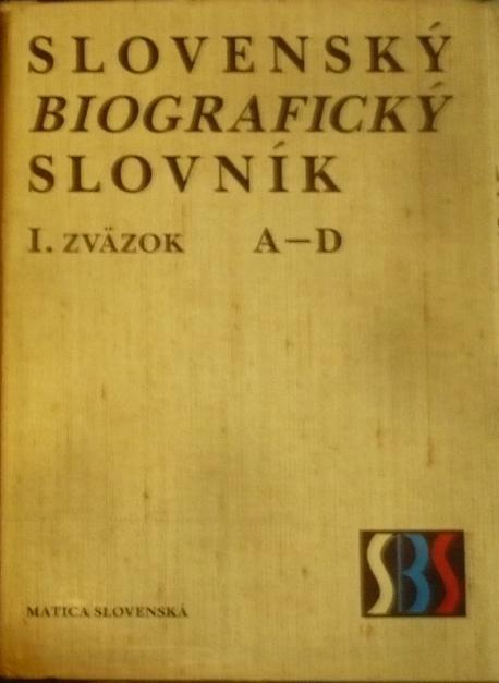 Slovenský biografický slovník 1 A - D