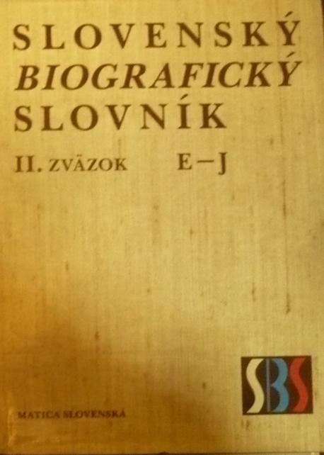 Slovenský biografický slovník 2 E - J