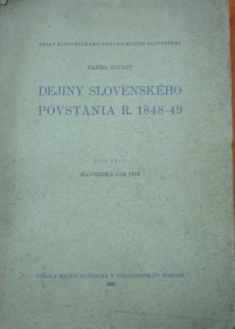 Dejiny slovenského povstania r.1848-49, Diel prvý Slovenská jar